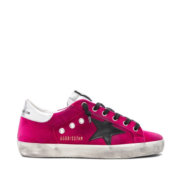 fuchsia golden goose sneakers